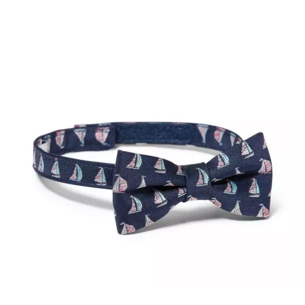Janie and Jack Sailboat Bowtie in Merchant Marine Sailboat Print Size 2T-5